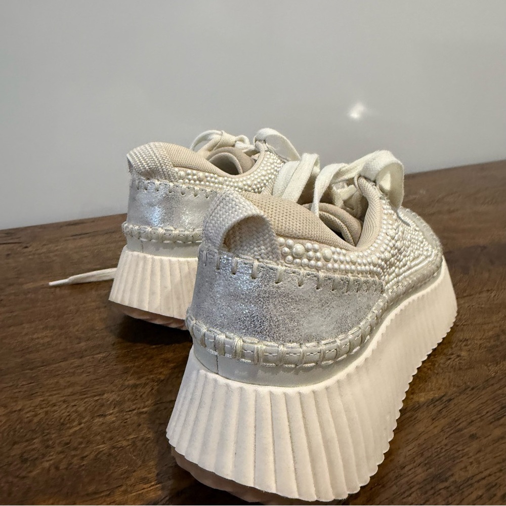 Dolce Vita Dolen Pearl Platform Sneakers in Vanilla Pearl - Picture 11 of 15